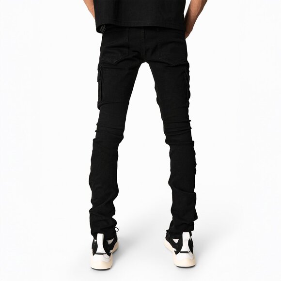 AKINGS Biker Stacked Jeans - Black - Picture 9 of 9